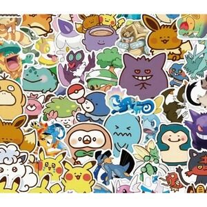 Stickers Lot - Pokemon Stickers  - Random Lot of 10